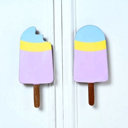 Handcrafted Acacia Wood Ice Cream Handles Set